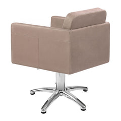 Lotus Murray Caramel Styling Chair 5 Star Silver Base