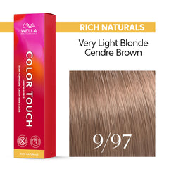 Wella Color Touch 60ml 9/97 Very Light Cendre Brunette Blonde