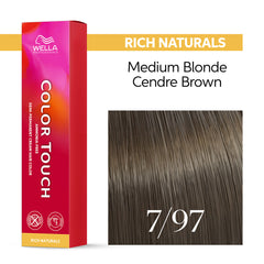 Wella Color Touch 60ml 7/97 Medium Cendre Brunette Blonde