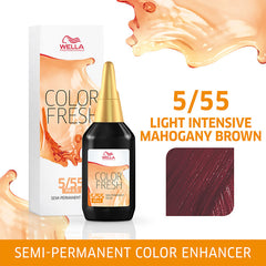 Wella Color Fresh 75ml 5/55 Light Intense Mahogany Brown