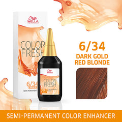Wella Color Fresh 75ml 6/34 Dark Copper Gold
