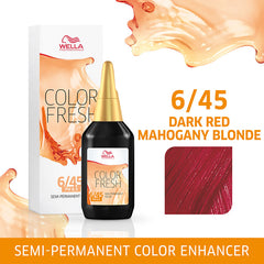 Wella Color Fresh 75ml 6/45 Dark Red Mahogany Blonde