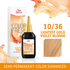 Wella Color Fresh 75ml 10/36 Lightest Gold Violet Blonde
