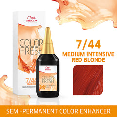 Wella Color Fresh 75ml 7/44 Medium Intense Red Blonde