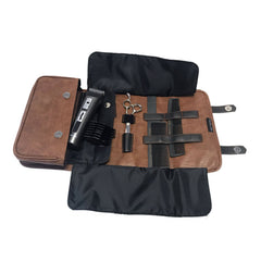 Head Jog Barbers Tool Roll Brown