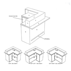 REM Windsor Reception Desk 122cm Width