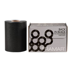 Framar Back In Black Embossed Foil Roll Medium (13cm x 98m)