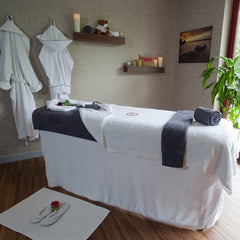 BC Softwear Serenity Waffle Patterned Jumbo Sheet Pebble 100x220cm