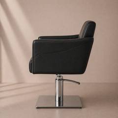 Lotus Chilton Black Styling Chair Square Silver Base