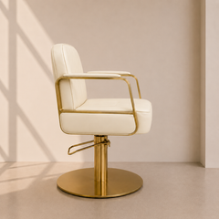 Lotus Tokyo Ivory Styling Chair Gold Base