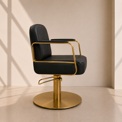 Lotus Tokyo Black Styling Chair Gold Base