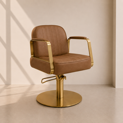 Lotus Tokyo Tan Styling Chair Gold Base