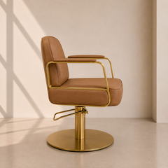 Lotus Tokyo Tan Styling Chair Gold Base