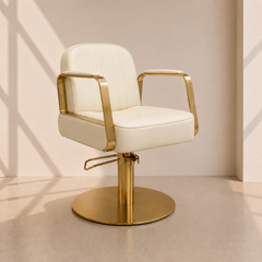 Lotus Tokyo Ivory Styling Chair Gold Base