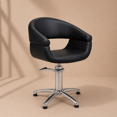 Lotus Chicago Black Styling Chair 5 Star Silver Base