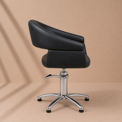 Lotus Chicago Black Styling Chair 5 Star Silver Base