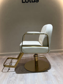 Lotus Tokyo Ivory Styling Chair Gold Base