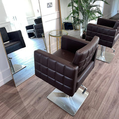 Lotus Washington Brown Styling Chair 5 Star Black Base