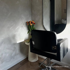 Lotus Phoenix Black Styling Chair Square Silver Base