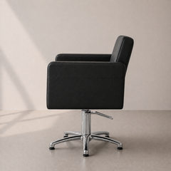 Lotus Murray Black Styling Chair 5 Star Silver Base