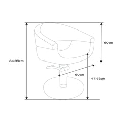 Lotus Chicago Black Styling Chair Square Silver Base