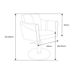 Lotus Chilton Black Styling Chair With 5 Star Black Base