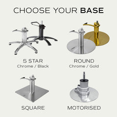 Lotus Murray Black Styling Chair With 5 Star Black Base