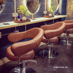 Lotus Corby Brown Styling Chair 5 Star Silver Base