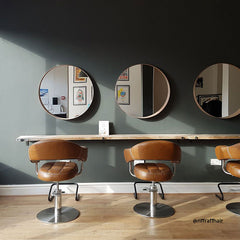 Lotus Corby Brown Styling Chair Round Silver Base