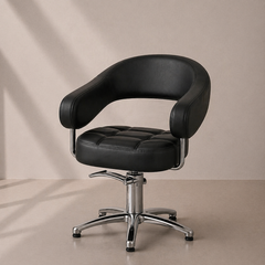 Lotus Corby Black Styling Chair 5 Star Silver Base