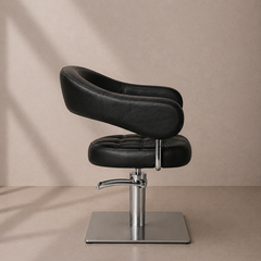 Lotus Corby Black Styling Chair Square Silver Base
