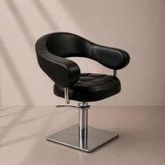 Lotus Corby Black Styling Chair Square Silver Base
