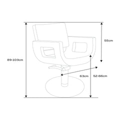 Lotus Crosby Clay Styling Chair 5 Star Silver Base