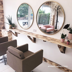 Lotus Murray Caramel Styling Chair 5 Star Silver Base