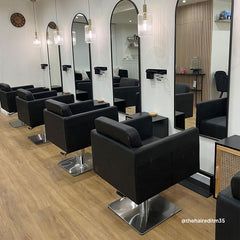 Lotus Murray Black Styling Chair Square Silver Base