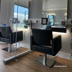 Lotus Phoenix Black Styling Chair Square Silver Base