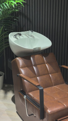 Lotus Westbury Brown Styling Chair 5 Star Base