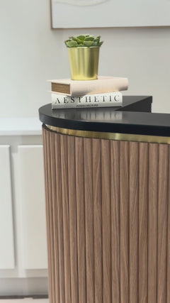 Lotus Aura Walnut 1m Reception Desk