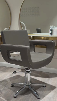 Lotus Crosby Clay Styling Chair Square Silver Base