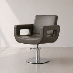 Lotus Crosby Clay Styling Chair Square Silver Base