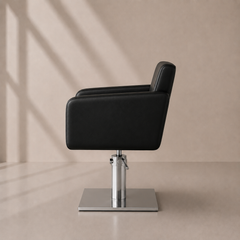 Lotus Matisse Black Styling Chair Square Silver Base