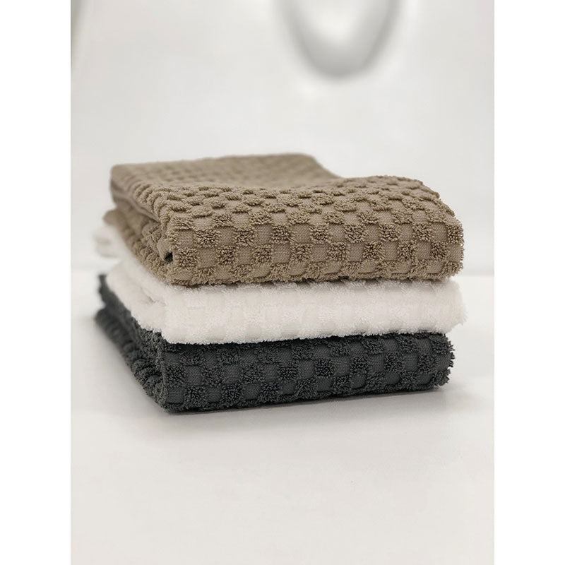 BC Softwear Serenity Spa Waffle Patterned Hand Towel Pebble 50x90cm