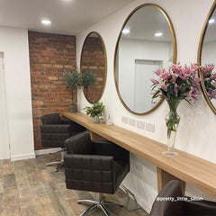 Lotus Washington Black Styling Chair 5 Star Silver Base