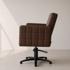 Lotus Washington Brown Styling Chair 5 Star Black Base