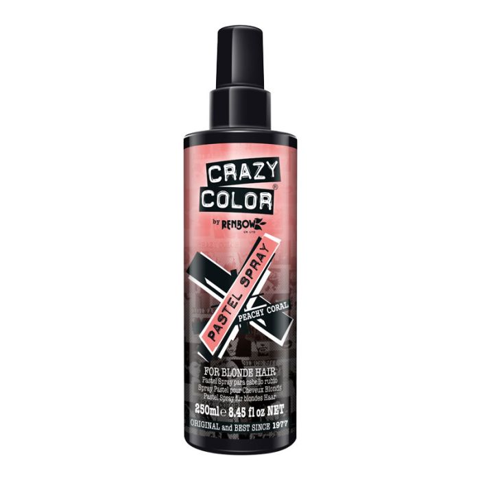Crazy Color Spray In Pastel hair spray Peachy Coral 250ml