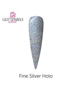 Glitterbels Pre Mixed Glitter Acrylic Powder 28g Fine Silver Holo