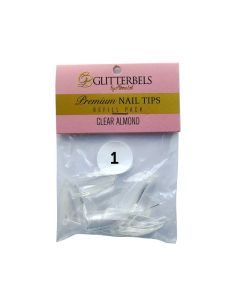 Glitterbels Clear Almond Nail Tips