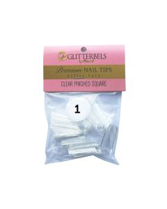 Glitterbels Clear Pinched Square Nail Tips