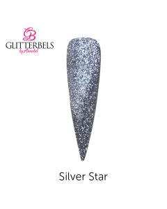 Glitterbels Coloured Acrylic Powder 28g Silver Star