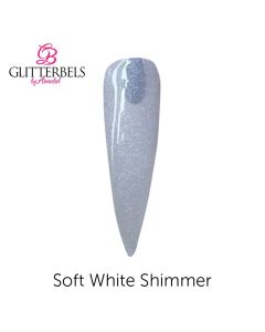 Glitterbels Coloured Acrylic Powder 28g Soft White Shimmer